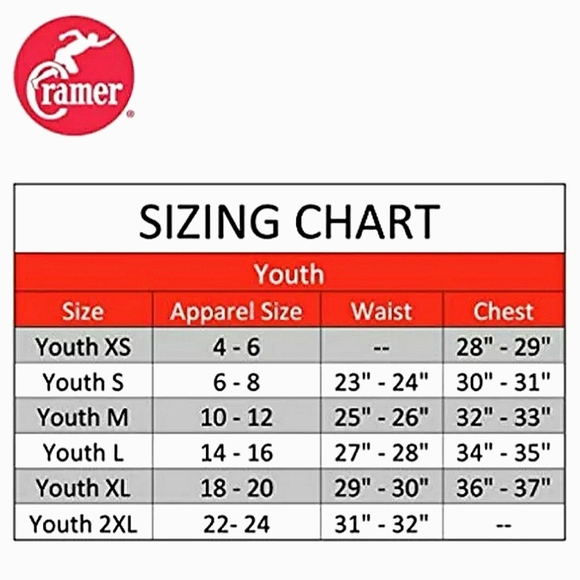 NEW Cramer Dazzle Game Padded Football Pants! Youth Size XL. Red. 3037 - Picture 9 of 10